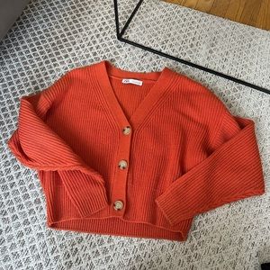 Zara Orange Cardigan